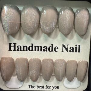 "Moonlight Velvet" Holographic Press-On Nails